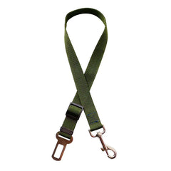 Adjustable Dog Safety Seat Belt in Green