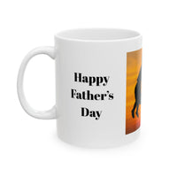 Sunset Silhouette Father’s Day Mug – Dad and Child Special Gift