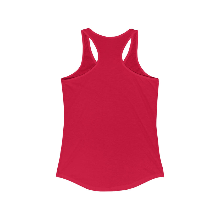 Back view of red tank top