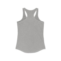 Back view of heather gray tank top