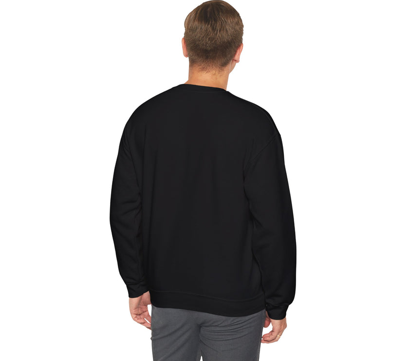 Man wearing a black sweatshirt on a white background