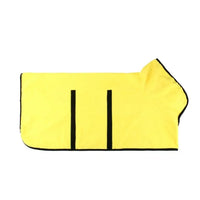 Yellow Velcro Soft Dog Bathrobe 