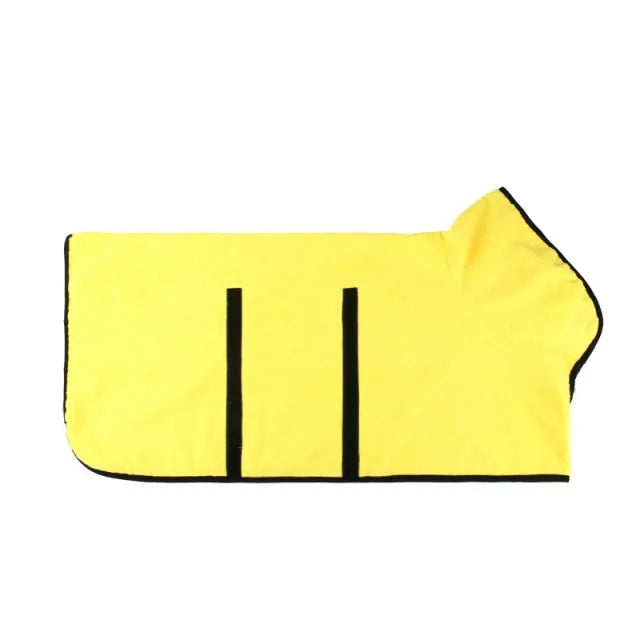 Yellow Velcro Soft Dog Bathrobe 