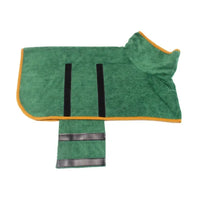 Green Soft Dog Bathrobe Towel