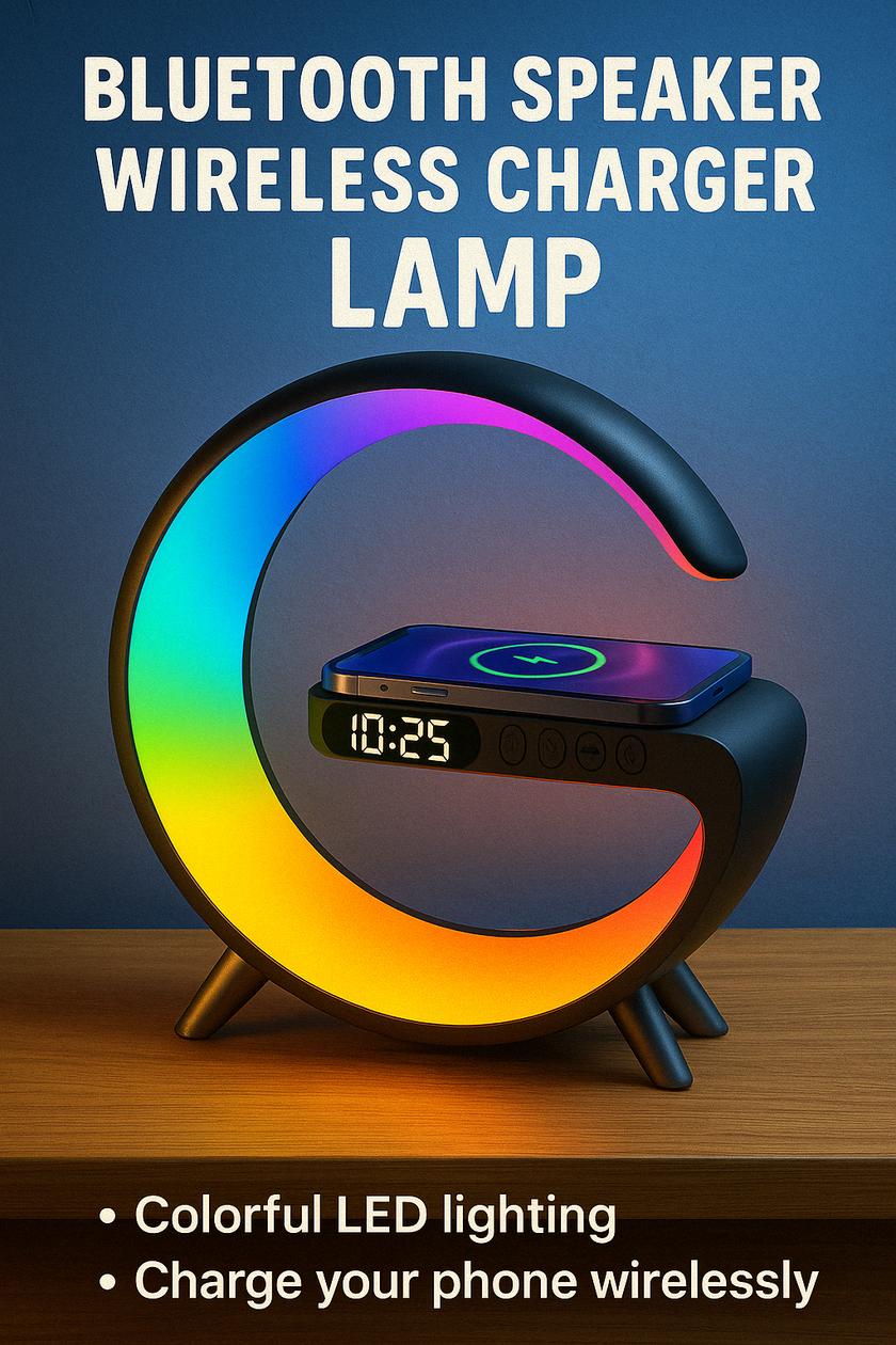 Bluetooth Speaker Wireless Charger Lamp