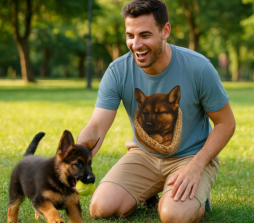 Sleeping German Shepard Puppy T-Shirt for Pet Lovers