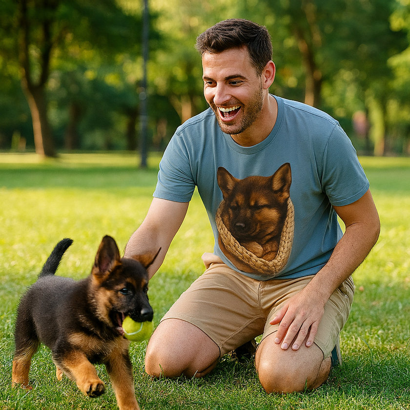 Sleeping German Shepard Puppy T-Shirt for Pet Lovers