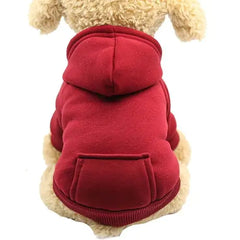 Soft Fleece Pet Dog Hoodie  red