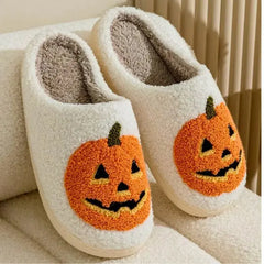 White pumpkin slippers