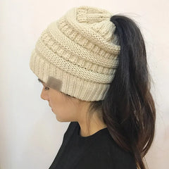 Warm Ponytail Beanie