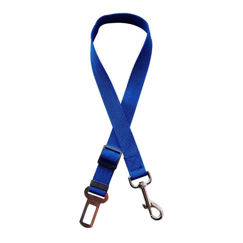 Adjustable Dog Safety Seat Belt in Blue