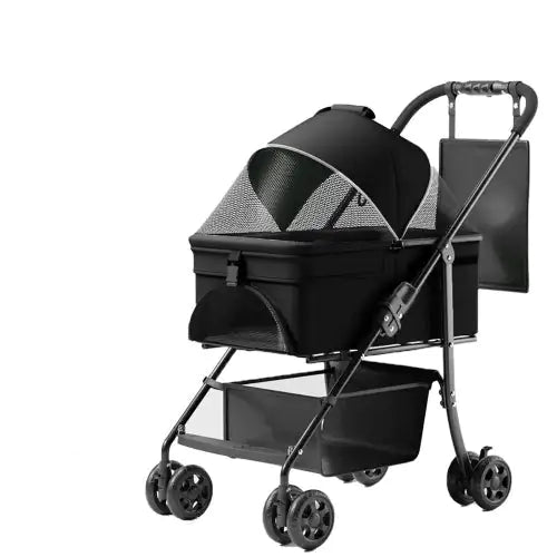 2 In 1 Folding Pet Stroller-The Perfect Travel Stroller for Dogs & Cats!