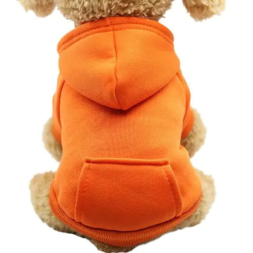 Soft Fleece Pet Dog Hoodie orange