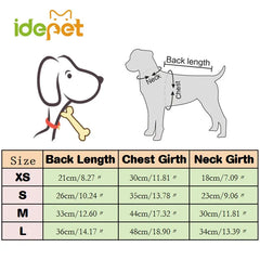 Warm Pet Jackets  sizes