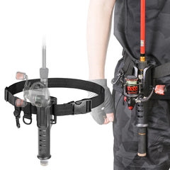 Fishing Rod Belt with fishing pole