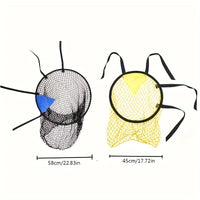 Two spider-shaped nets, one black and one yellow, with measurements indicated.