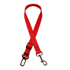 Adjustable Dog Safety Seat Belt in Red