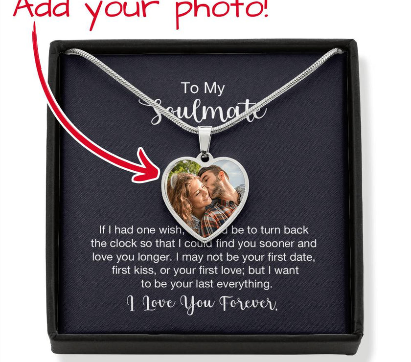 Custom Photo Heart Necklace For My Soulmate