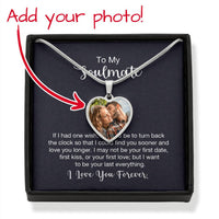 Custom Photo Heart Necklace For My Soulmate