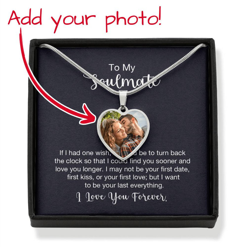 Custom Photo Heart Necklace For My Soulmate