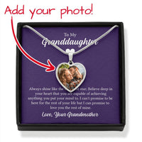 Custom Photo Heart Necklace For My Granddaughter