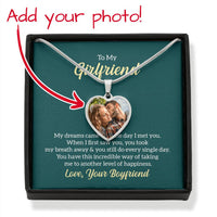 Custom Photo Heart Necklace For My Girlfriend