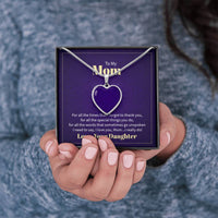 Custom Photo Heart Necklace For Mom