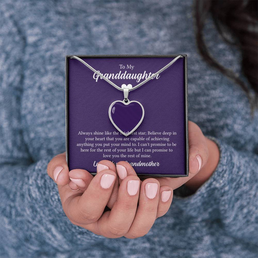 Custom Photo Heart Necklace For My Granddaughter