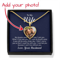 Custom Photo Heart Necklace For My Wife