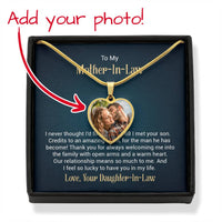 Custom Photo Heart Necklace For My Mother-In-Law
