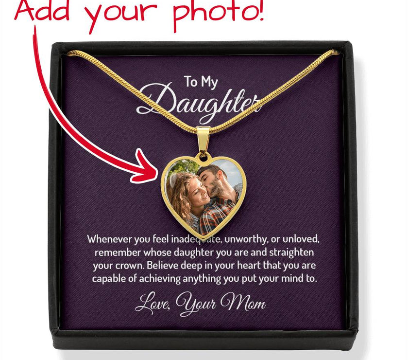 Custom Photo Heart Necklace For My Daughter