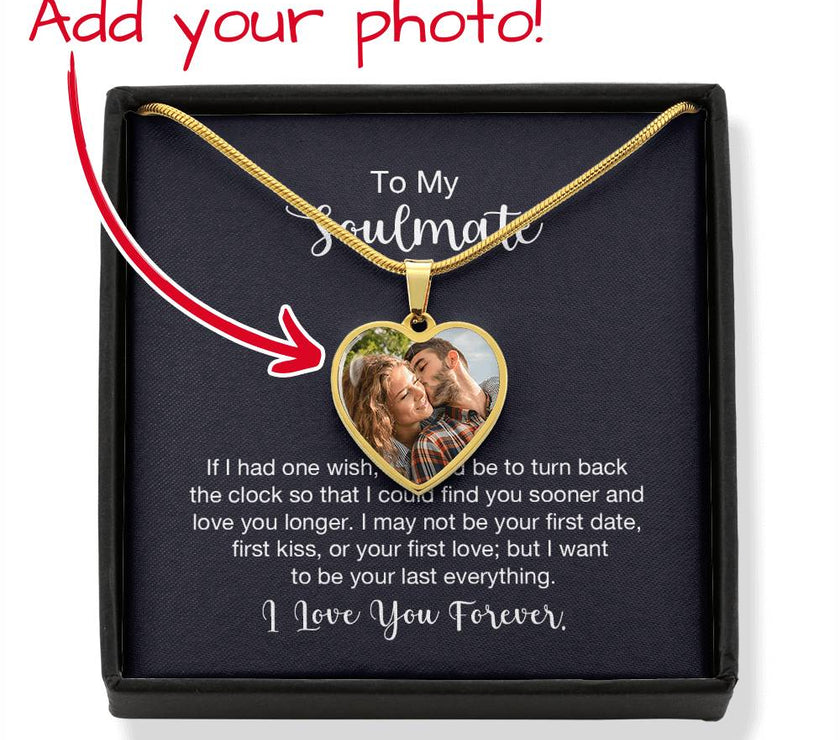 Custom Photo Heart Necklace For My Soulmate
