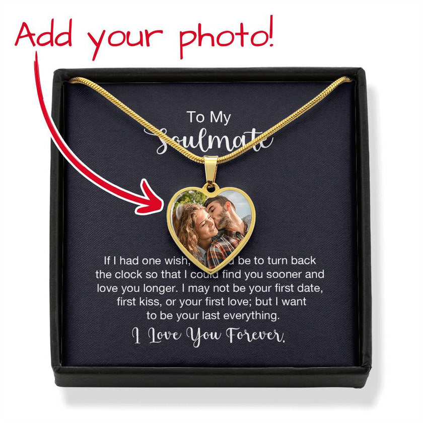 Custom Photo Heart Necklace For My Soulmate