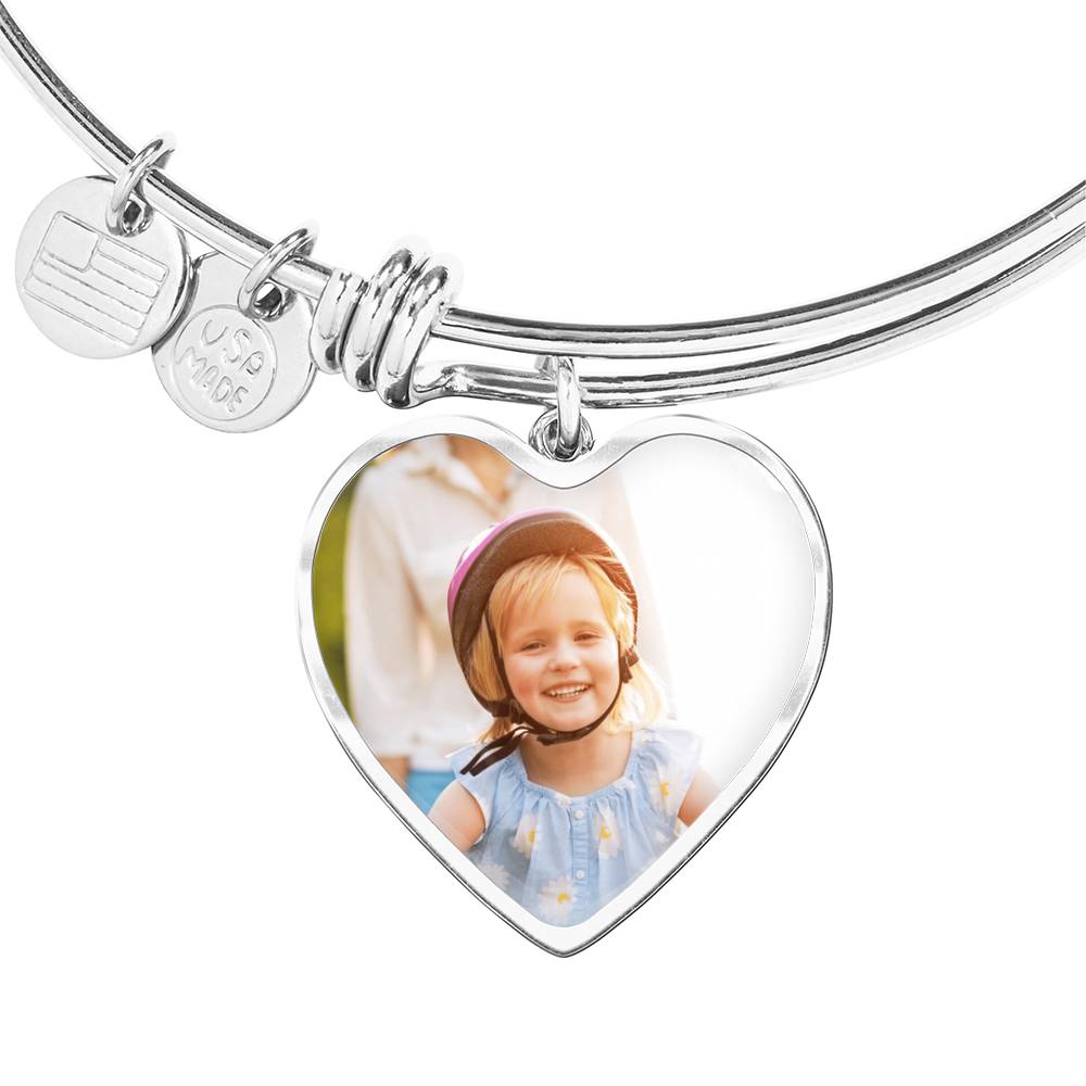 Custom Photo Heart Bracelet