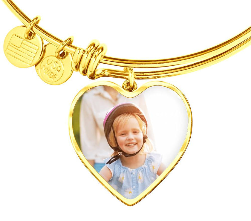 Custom Photo Heart Bracelet