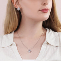Love Knot Earring & Necklace Set For My Wife
