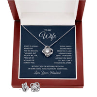 Love Knot Earring & Necklace Set For My Wife