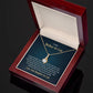 Alluring Beauty necklace features a petite ribbon shaped pendant with message card To My  Mother-In-Law
