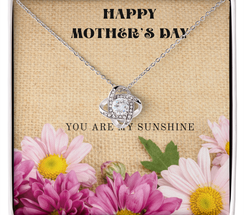 Mother's Day Love Knot Necklace – “You Are My Sunshine” Gift for Mom