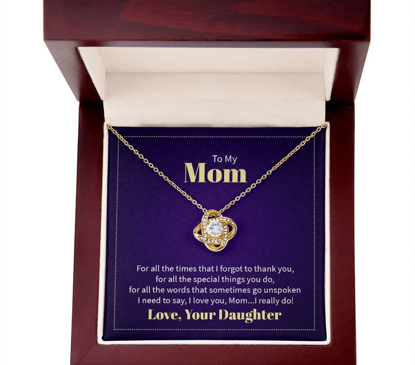 Love Knot Necklace for Mom From Your Daughter