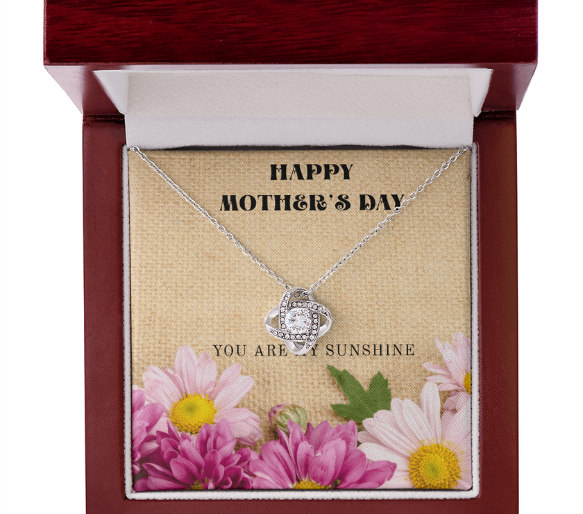 Mother's Day Love Knot Necklace – “You Are My Sunshine” Gift for Mom