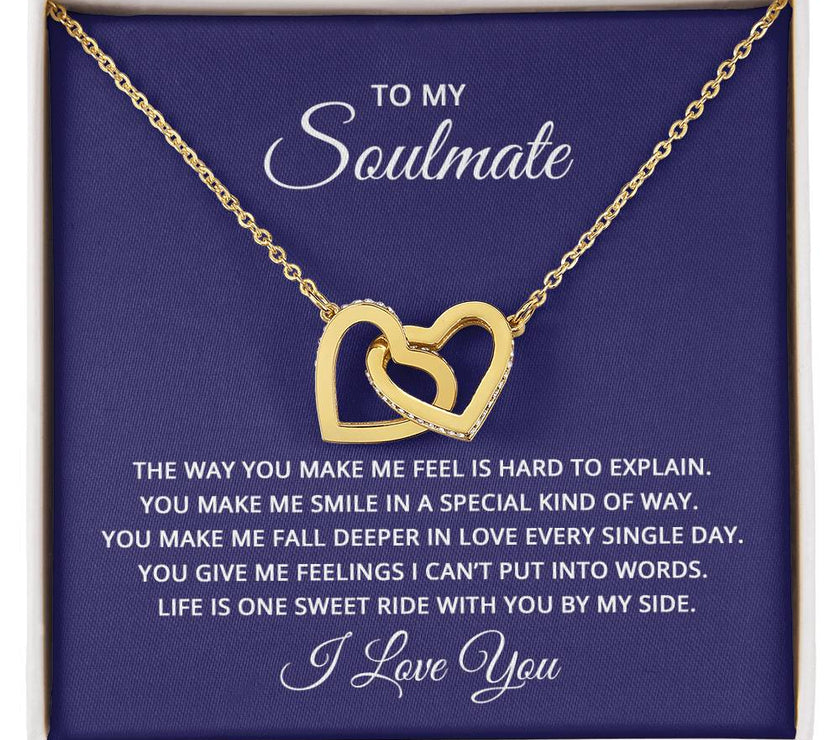Interlocking Heart Necklace for My Soulmate
