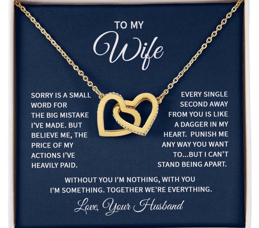 Interlocking Heart Necklace For My Wife