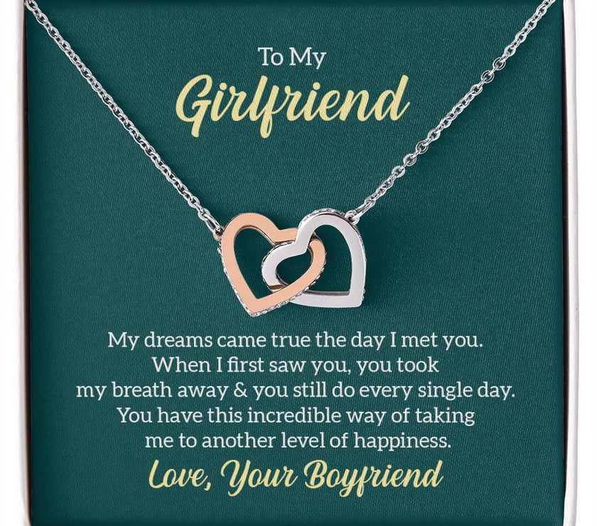 Interlocking Hearts Necklace for My Girlfriend
