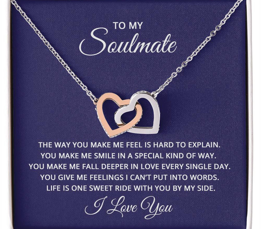 Interlocking Heart Necklace for My Soulmate