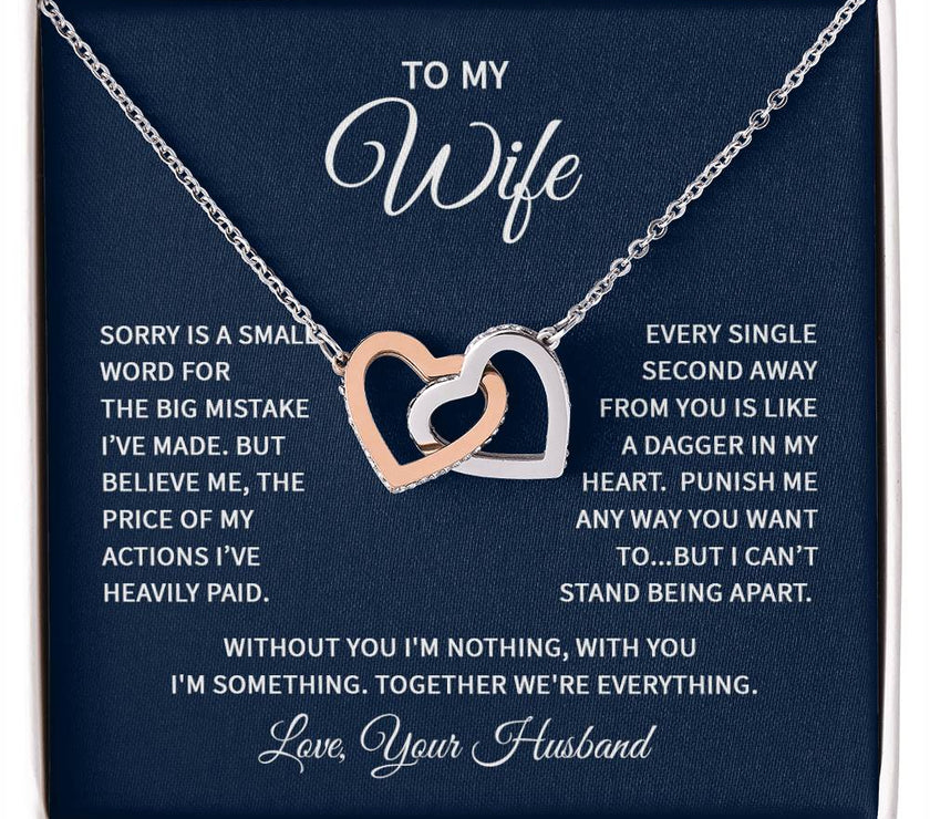Interlocking Hearts Necklace for my Wife