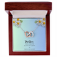 Two Interlocking Hearts Necklace, Bond - Mother's Day message "Mother you gave me roots to grow and wings to soar"