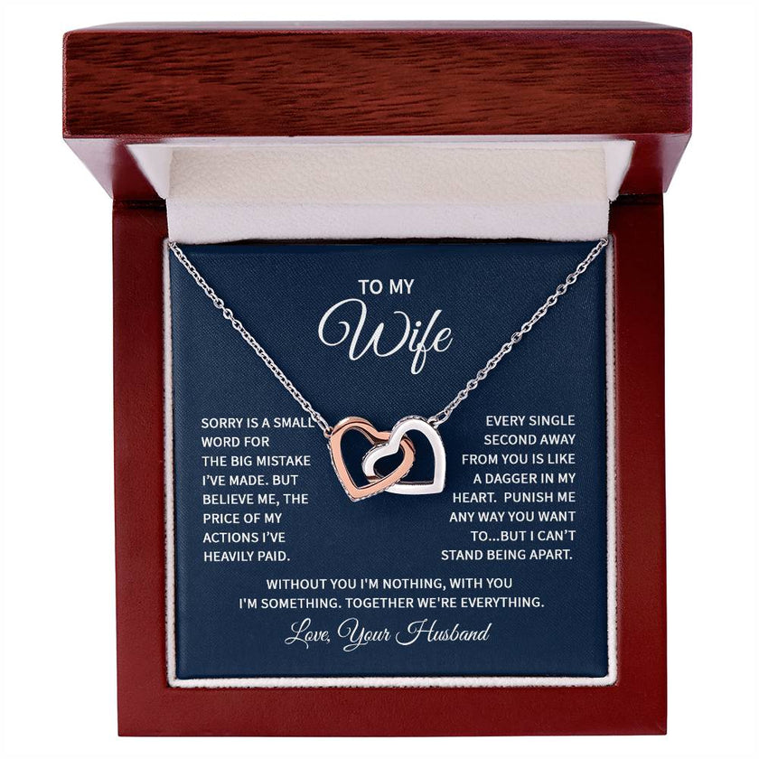 Interlocking Heart Necklace For My Wife