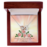 Love, Faith & Hope – Interlocking Hearts Necklace for Mom