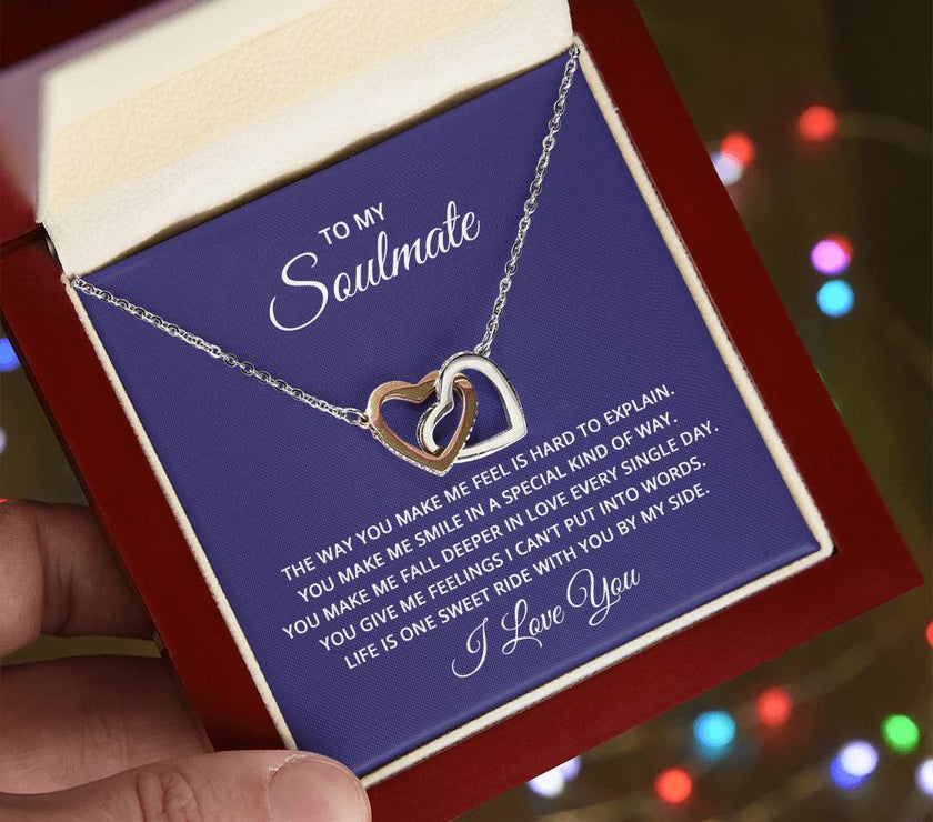 Interlocking Heart Necklace for My Soulmate